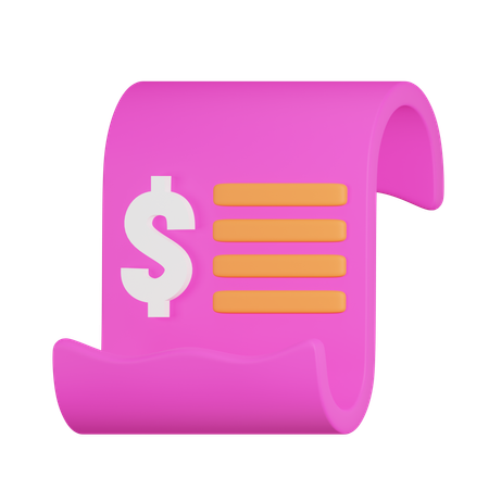 Invoice  3D Icon