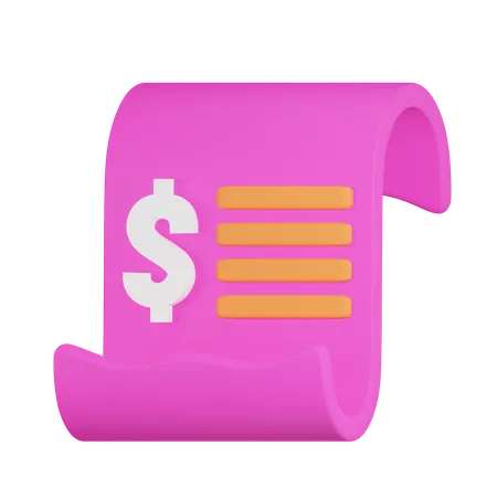 Invoice  3D Icon