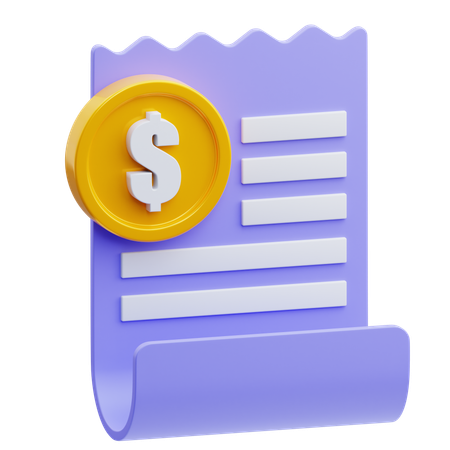 Invoice  3D Icon