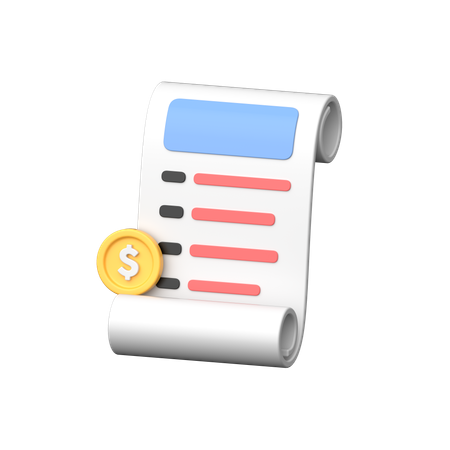 Invoice  3D Icon