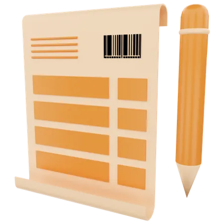 Invoice  3D Icon