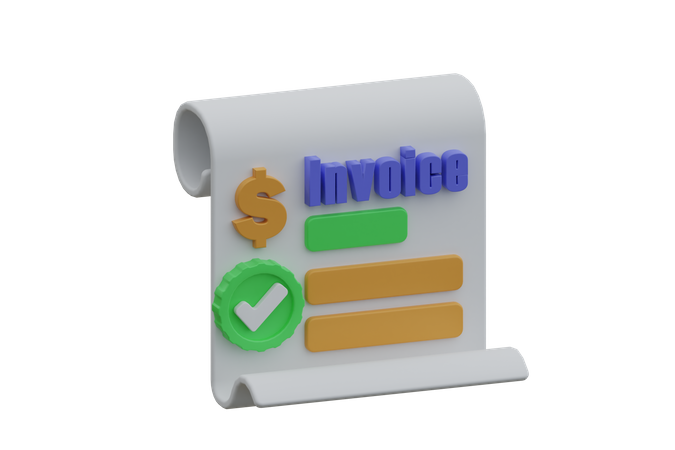 Invoice  3D Icon