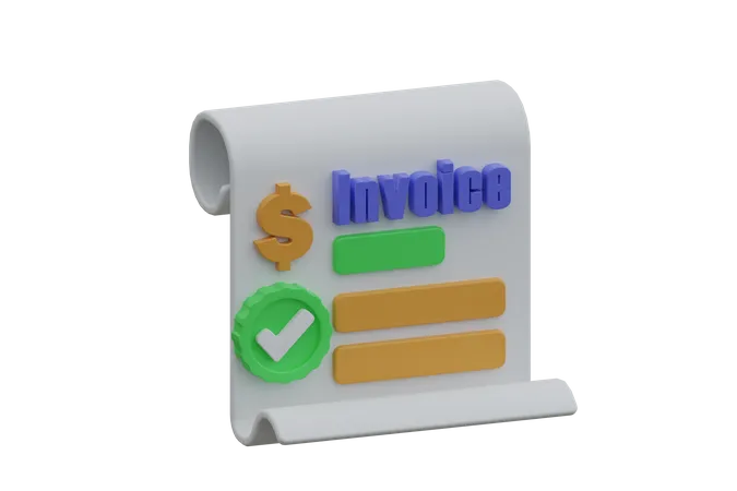 Invoice  3D Icon