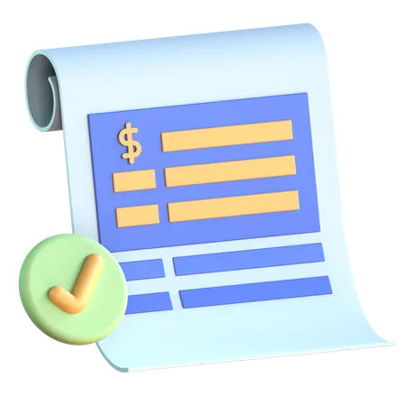 Invoice  3D Icon