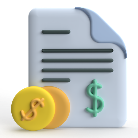 Invoice  3D Icon