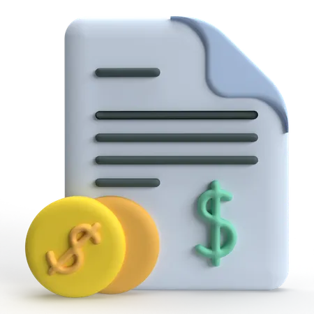 Invoice  3D Icon