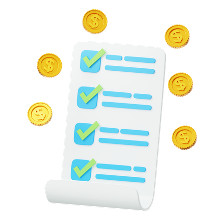 Invoice  3D Icon