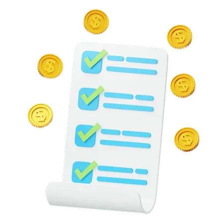 Invoice  3D Icon