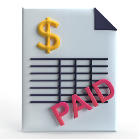 Invoice  3D Icon