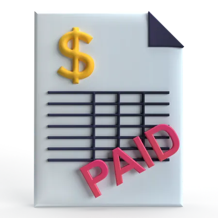 Invoice  3D Icon