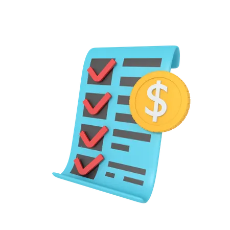 Invoice  3D Icon