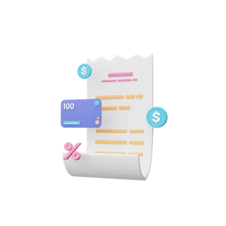 Invoice  3D Icon