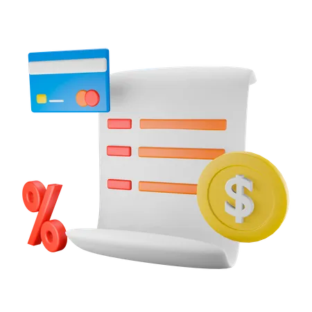 Invoice  3D Icon