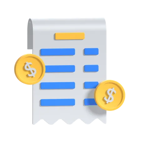 Invoice  3D Icon