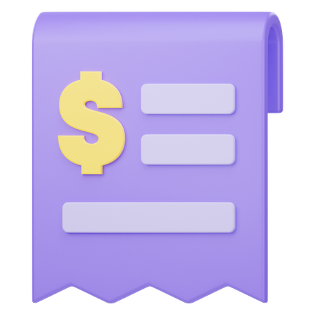 Invoice  3D Icon