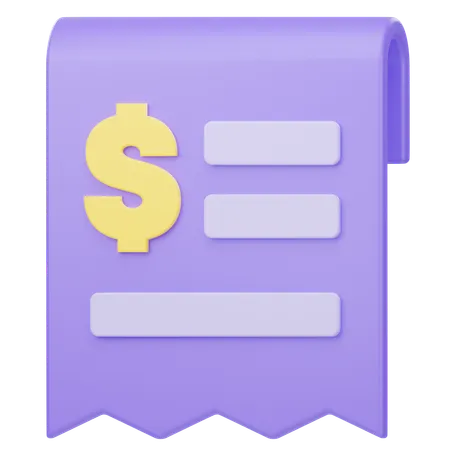 Invoice  3D Icon