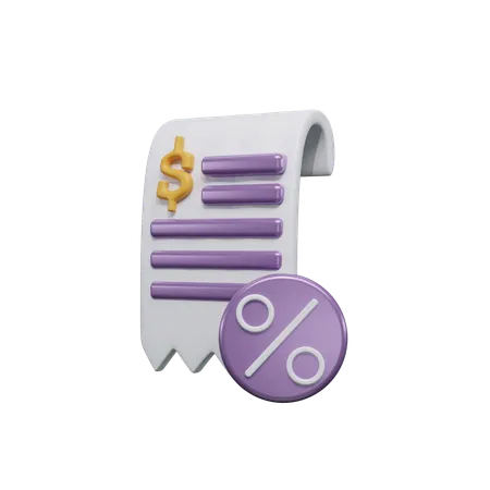 Invoice  3D Icon