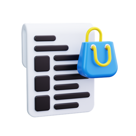 Invoice  3D Icon