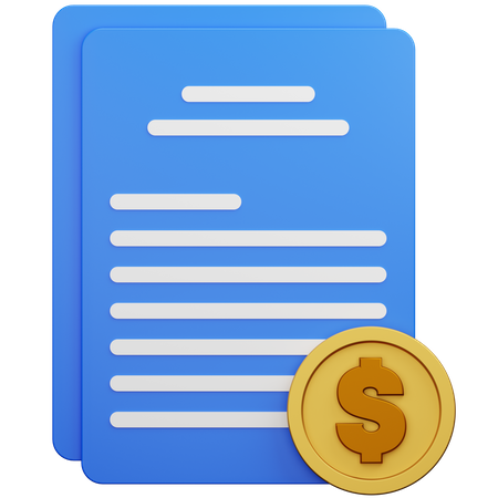 Invoice  3D Icon