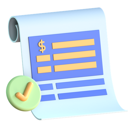 Invoice  3D Icon