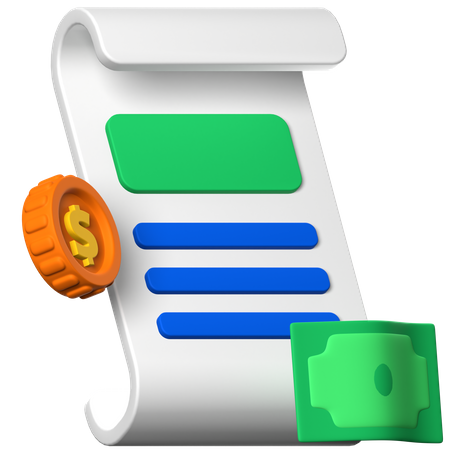 Invoice  3D Icon