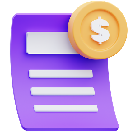 Invoice  3D Icon