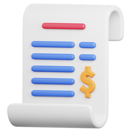 Invoice  3D Icon