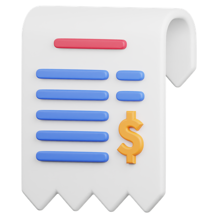 Invoice  3D Icon