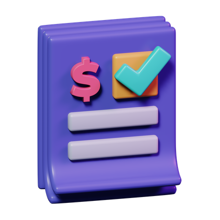 Invoice  3D Icon