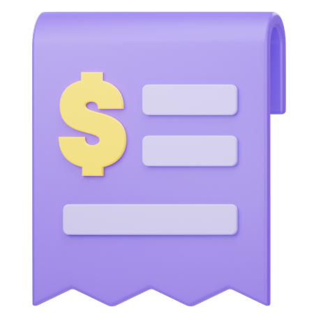 Invoice  3D Icon