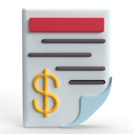 Invoice  3D Icon