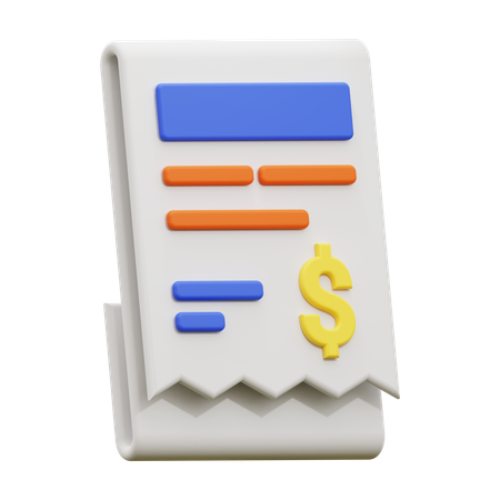 Invoice  3D Icon