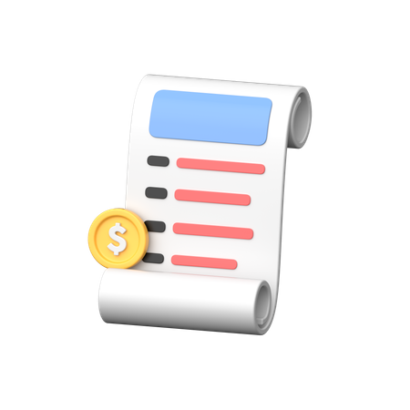 Invoice  3D Icon
