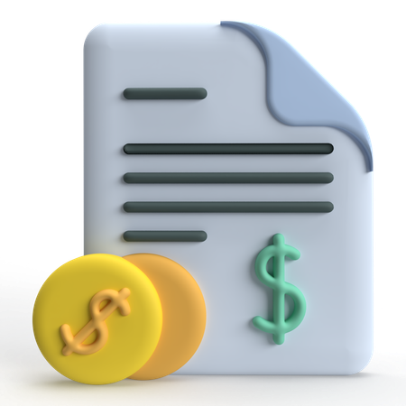 Invoice  3D Icon