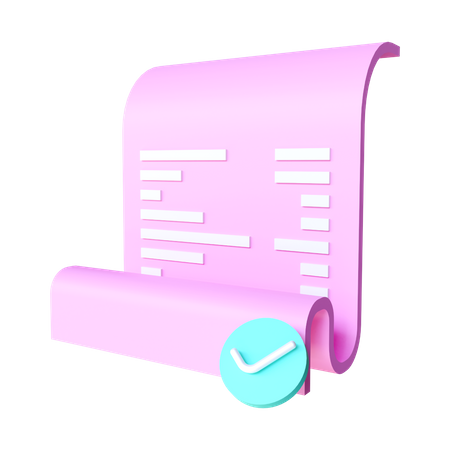 Invoice  3D Illustration