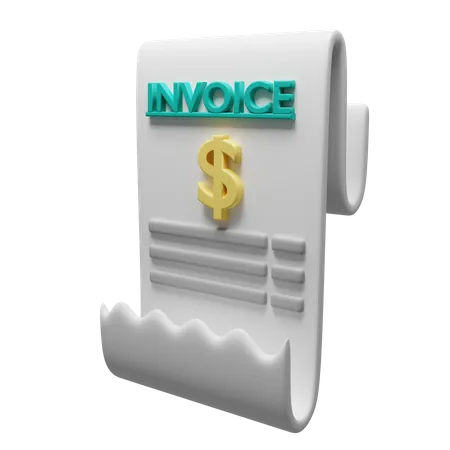 Invoice  3D Illustration