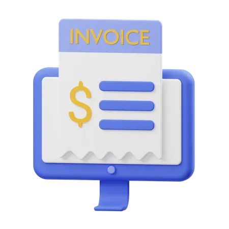 Invoice  3D Illustration