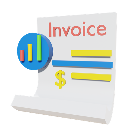 Invoice  3D Illustration