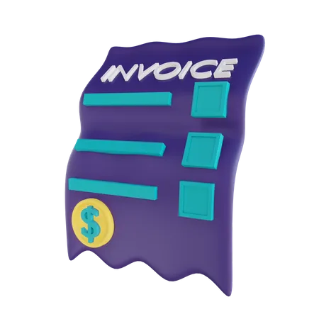 Invoice  3D Illustration