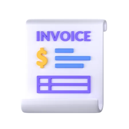 Invoice 3 D Icon Perfect For Finance Element 3D Icon