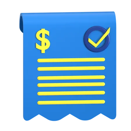 Invoice 3 D Icon Good For Finance Design 3D Icon