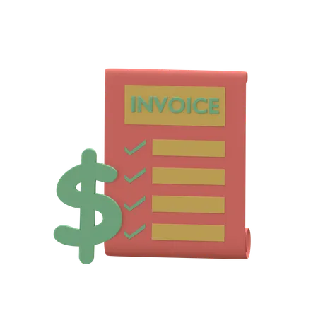 Business Invoice 3 D Icon 3D Icon