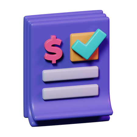 Invoice 3D Icon