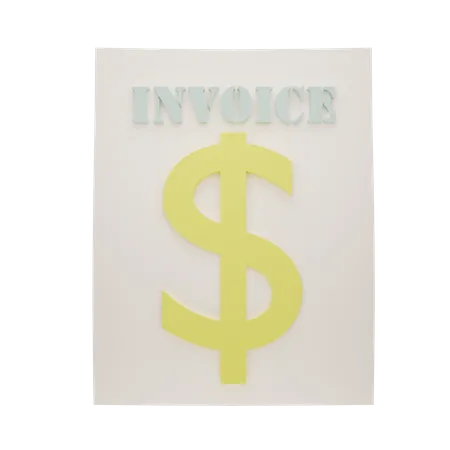Invoice Dollar 3 D Icon 3D Icon
