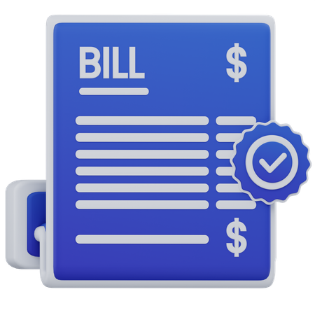 Invoice Bill  3D Icon