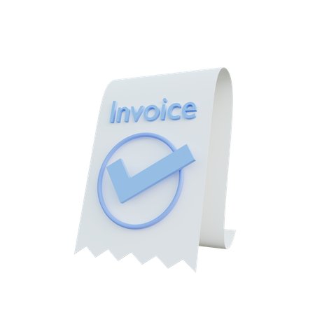 Invoice bill  3D Illustration