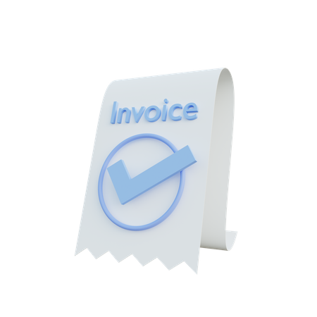 Invoice bill 3D Illustration