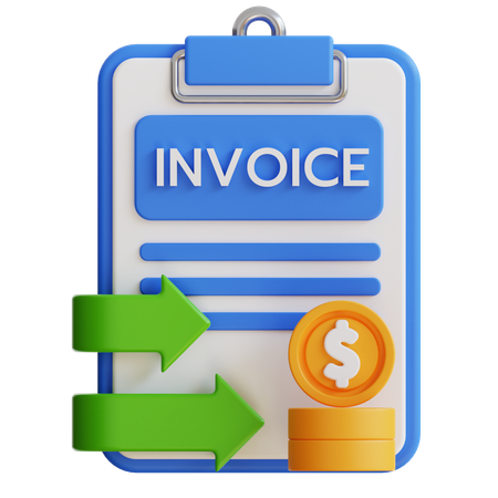 Invoice Document  3D Icon