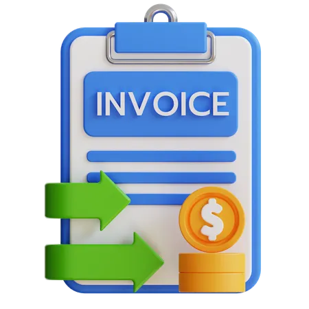 Invoice Document  3D Icon