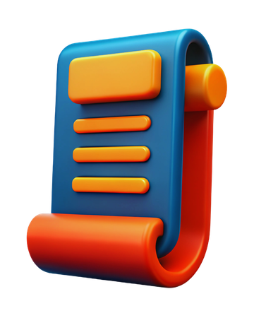 Invoice Document  3D Icon